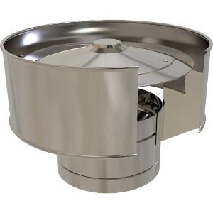 Anti Wind Cowl 80mm for Flex Liner pellet stove