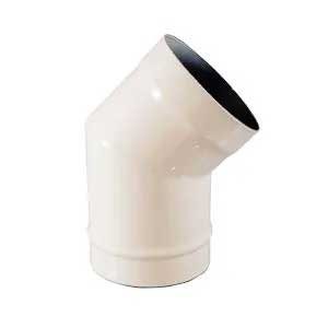 Flue Pipe Enamel Cream 45 degree bend x 125mm (Aran)
