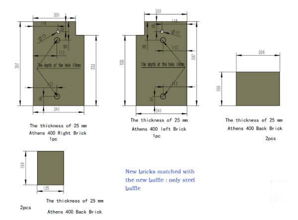 Brick Athens/Orion 400 (Vermiculite) Full Set