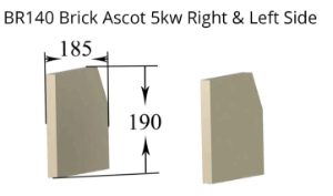 Ascot 5kw Right & Left Side - Brick