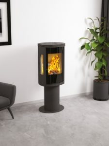 Ellipse G5 Pedestal (Black) 7.3kW Wood Burning (Eco) 